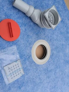 Dusch-Bodenelement 1000/1000 Ablauf waagerecht inklusive Styroporunterbau - Bild 1 von 5