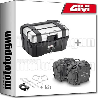 GIVI TREKKER CASE TRK46N + SUITCASES CANYON GRT720 HONDA CB 500 X 2017 17 - Image 1 of 4
