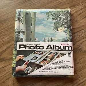 Vintage Magic Mount Magnetic Photo Album Art Scrapbook New Sealed 1980s 80s - Picture 1 of 6