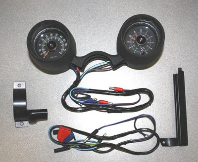 New! 1966 Rally Pac V8 6000 rpm Black Mustang & 1965 w/GT option, Pony Interior - Image 1 of 4