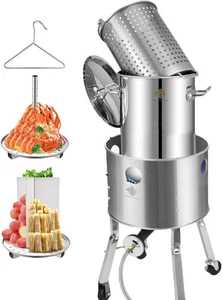 32QT Stainless Steel Stockpot With 200,000BTU Propane Burner - Picture 1 of 8