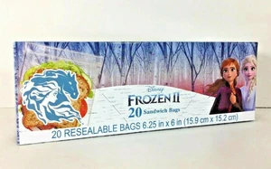 NUEVAS Bolsas de Sándwiches Frozen 2 II 20 Piezas Fiambrera Snacks Caramelos Fiesta Favores Escolares - Imagen 1 de 4