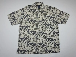 Exofficio Hawaiian Shirt Men's L Brown Summer Vacation Travel Fisherman Preppy - Picture 1 of 11