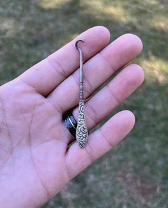 Vintage Antique Victorian Sterling Silver Small Shoe Glove Shirt Button Hook 3” - Picture 1 of 8