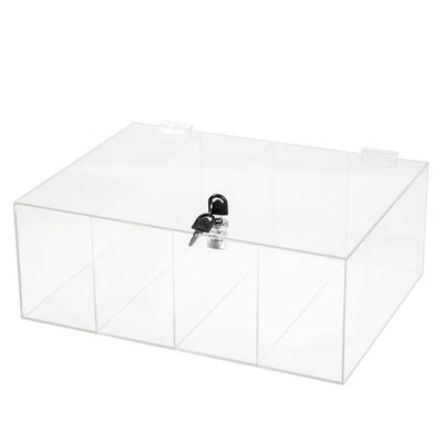 Acrylic Display Case Countertop Clear Box Dustproof Shelves Showcase with Lock - Image 1 of 4