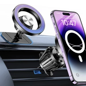 Kaistyle Magsafe Autohalterung 20 starke Magnete Magnet Handyhalter Armaturenbrett 360° schwarz - Bild 1 von 6