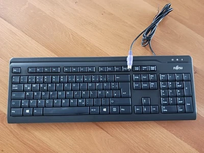 Tastatur Keyboard Fujitsu KB410 QUERTZ PS2 schwarz - Bild 1 von 2