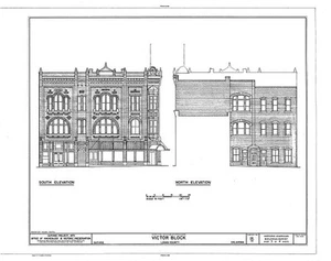 3. Süd- und Norderhebungen - Victor Block, 202 West Harrison Avenue, - Bild 1 von 1