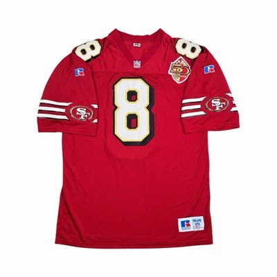 Camiseta Vintage Steve Young Russell Athletic San Fransisco 49ers Super Bowl 50 48 - Imagem 1 de 4