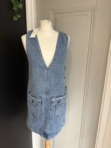 ME+EM Vestido Túnica Denim Capas Reino Unido 8 Nuevo Con Etiquetas - Imagen 1 de 8