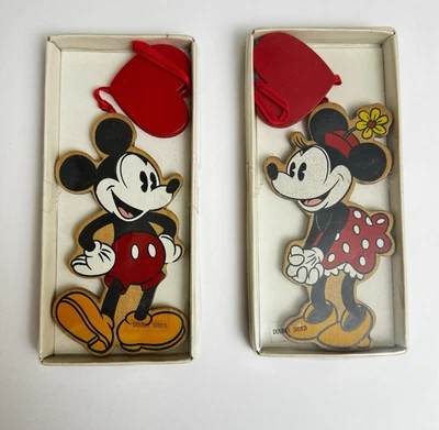 Adorno de Navidad Disney vintage años 80 Mickey y Minnie Mouse nuevo en caja con licencia Foto 1 de 4