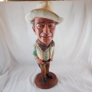 Vintage 1979 ESCO JOHN WAYNE Statue THE DUKE 19" groß Western Dekor Cowboy Kreidegeschirr - Bild 1 von 13