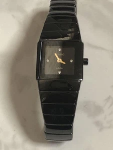 OROLOGIO donna Rado Jubile Diastar Diamond ceramica nero 152.0336.3 funzionante originale - Foto 1 di 13