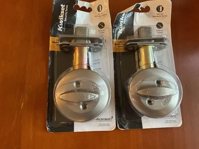 Lote de 2 Kwikset 663 Cerradura de cerrojo de una cara en níquel satinado Foto 1 de 2