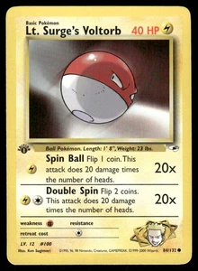 Pokemon Tcg Lt. Surge's Voltorb [1st Edition] #84 Pokemon Gym Heroes NM - Picture 1 of 2