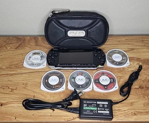 Sony PSP 3001 5 Games Case Charger 32GB Sd Card God Of War Bundle Lot Tested - Picture 1 of 21