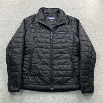 Chaqueta Patagonia Nano Puff Mujer Pequeña Negra Cremallera Completa Aislada Puffer 84217 Foto 1 de 4