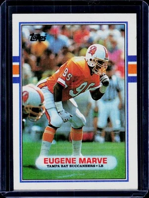 Football Topps 1989 Topps #335b Eugene Marve Tampa Bay Buccaneers - Image 1 of 2