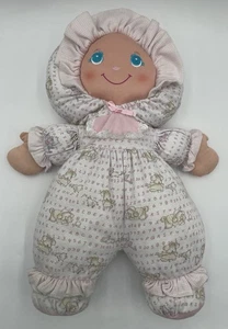 "Muñeca Little Darlins bebé niña peluche 1994 ojos bordados alfabeto rosa de colección 20""" - Imagen 1 de 6