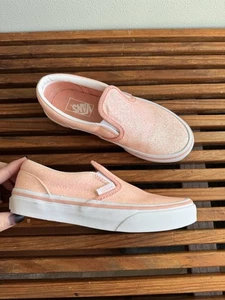 Kinder Vans Pfirsich Rosa Glitzer Klassisch Old School Slipper Turnschuhe Schuhe Gr. 1,5 - Bild 1 von 8