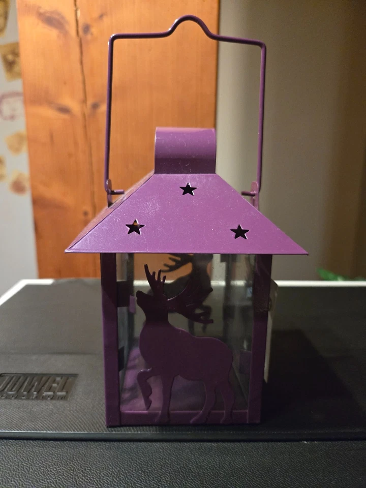 Laterne lila Höhe ohne Griff 15cm - Bild 1 von 1