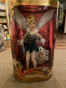 Disney Peter Pan Holiday Sparkle Tinkerbell 1999 Barbie Doll Mattel NRFB - Picture 1 of 7