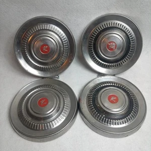 Rambler OEM AMC Dog Dish Hubcaps 1957 1958 1959 1960 Rambler Vintage - Set of  4 - Picture 1 of 20