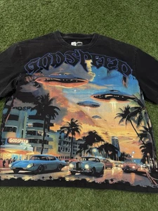 XL - Godspeed UFO T-Shirt Herren schwarz Tee NEU 100 % authentisch schneller Versand - Bild 1 von 10