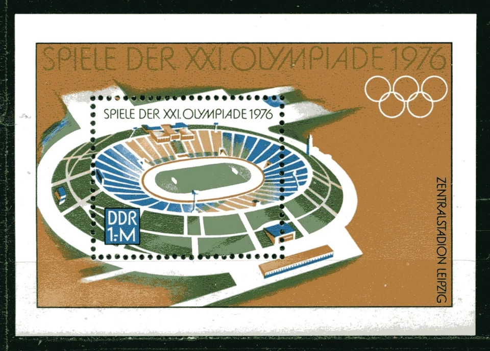 EAST GERMANY 1976, MONTREAL OLYMPICS, Scott 1726 S/S MNH - Image 1 of 1