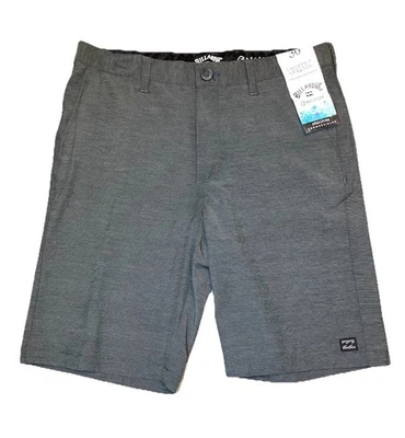 Billabong Gray Black Stretch Crossfire Submersible Recycler Shorts Boys 30 NWT - Image 1 of 4