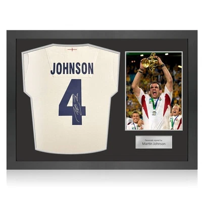 Camiseta de rugby de Inglaterra firmada por Martin Johnson: Johnson 4. Marco Icon Foto 1 de 4