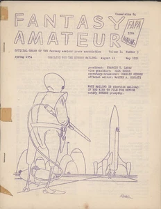 Fanzine de ciencia ficción FANTASY AMATEUR Vol.14 #3, mayo de 1951 - En muy buen estado - - Imagen 1 de 1