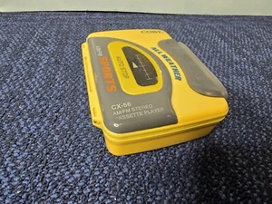 COBY All Weather AM FM Radio Cassette Tape Player CX-56 Yellow CX56 PARTS/REPAIR - Picture 1 of 5