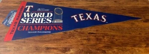 TEXAS RANGERS 2023 WORLD SERIES CHAMPIONS 12" X 30" ROLL UP Premium Pennant NEW - Picture 1 of 12