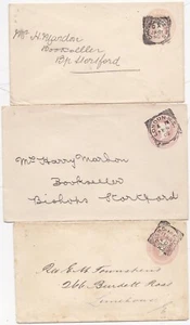 1891/1902 3 x LONDON QUADRATISCHE KREISE 1D ROSA ENVs FÖRDERUNG CHRISTLICHES WISSENS - Bild 1 von 2