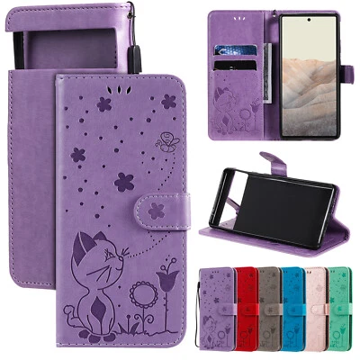 For Google 5XL 4XL 3XL 4A 6 Pro 6 Luxury PU Leather Flip Wallet Case Phone Cover - Image 1 of 4