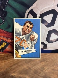 1952 Bowman Small #144 Jim Lansford RC Longhorns bordo leggero da guardare come nuovo! - Foto 1 di 3