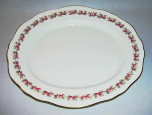 ROYAL CAULDON~ Vintage Porcelain 14" Oval PLATTER (Double Roses Border)~ England - Picture 1 of 6
