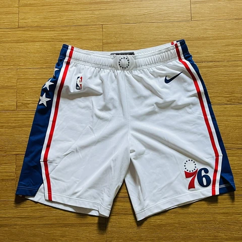 Pro Cut NBA Game Issued Nike Philadelphia 76ers Basketball Shorts Sz:40+1 Cover