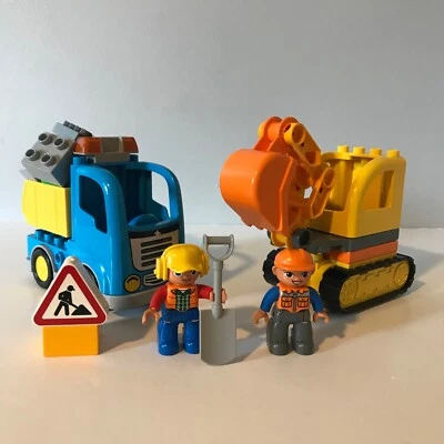 Lego Duplo 10812 Camión y Excavadora de Orugas Juego Completo Sitio de Construcción Foto 1 de 4
