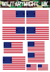 1 /32 - 1/35 SCALE 120mm FIGURES FLAGS USA STARS AND STRIPES 33 STAR DIORAMA - Picture 1 of 1