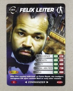 1 x 007 Spy card # 011 Felix Leiter - Jeffrey Wright