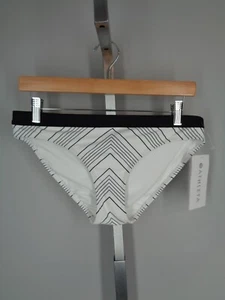 Athleta Bikinihose Größe Small Chevron Weiß Schwarz Neu - Bild 1 von 7