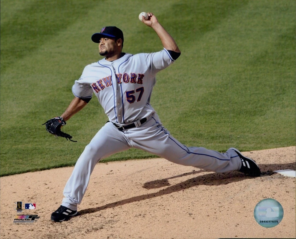 Foto brillante A4 de Johan Santana "New York Mets" MLB sin firmar con licencia 8x10 Foto 1 de 1