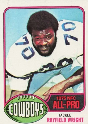 1976 Topps Football Rayfield Wright Dallas Cowboys #190 - Image 1 of 2