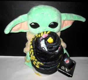 Disney Star Wars Baby Yoda Mandalorian NFL Pittsburgh Steelers Plüsch & Überwurf Set - Bild 1 von 8