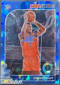 2019-20 Hoops Premium Stock Prizms Blue Cracked Ice #249 Darius Bazley