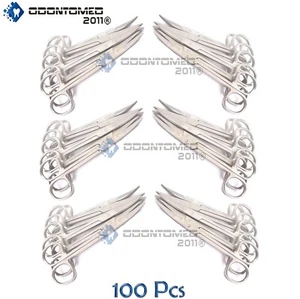 Lote de 100 Piezas Tijeras de Iris 4.5'' (Curvas) Quirúrgicas Dentales Veterinarias INST - Imagen 1 de 3