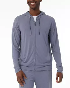 Chaqueta para dormir 32 Degrees secado rápido elástica cremallera completa azul jaspeado talla L 4434 - Imagen 1 de 2
