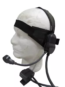 Auriculares Harris RF-3020-HS003 con micrófono para AN/PRC-152 y 152A PTT 5 PINES NOS - Imagen 1 de 18